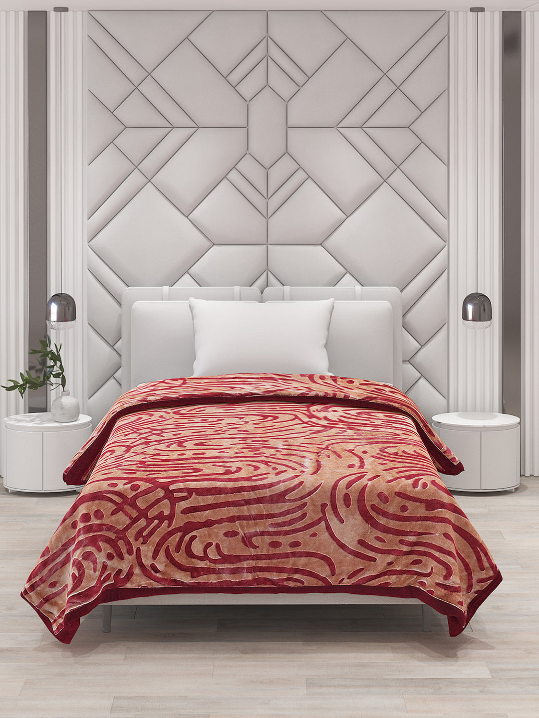 Printed Single Bed Blanket for Mild Winter -2 Ply