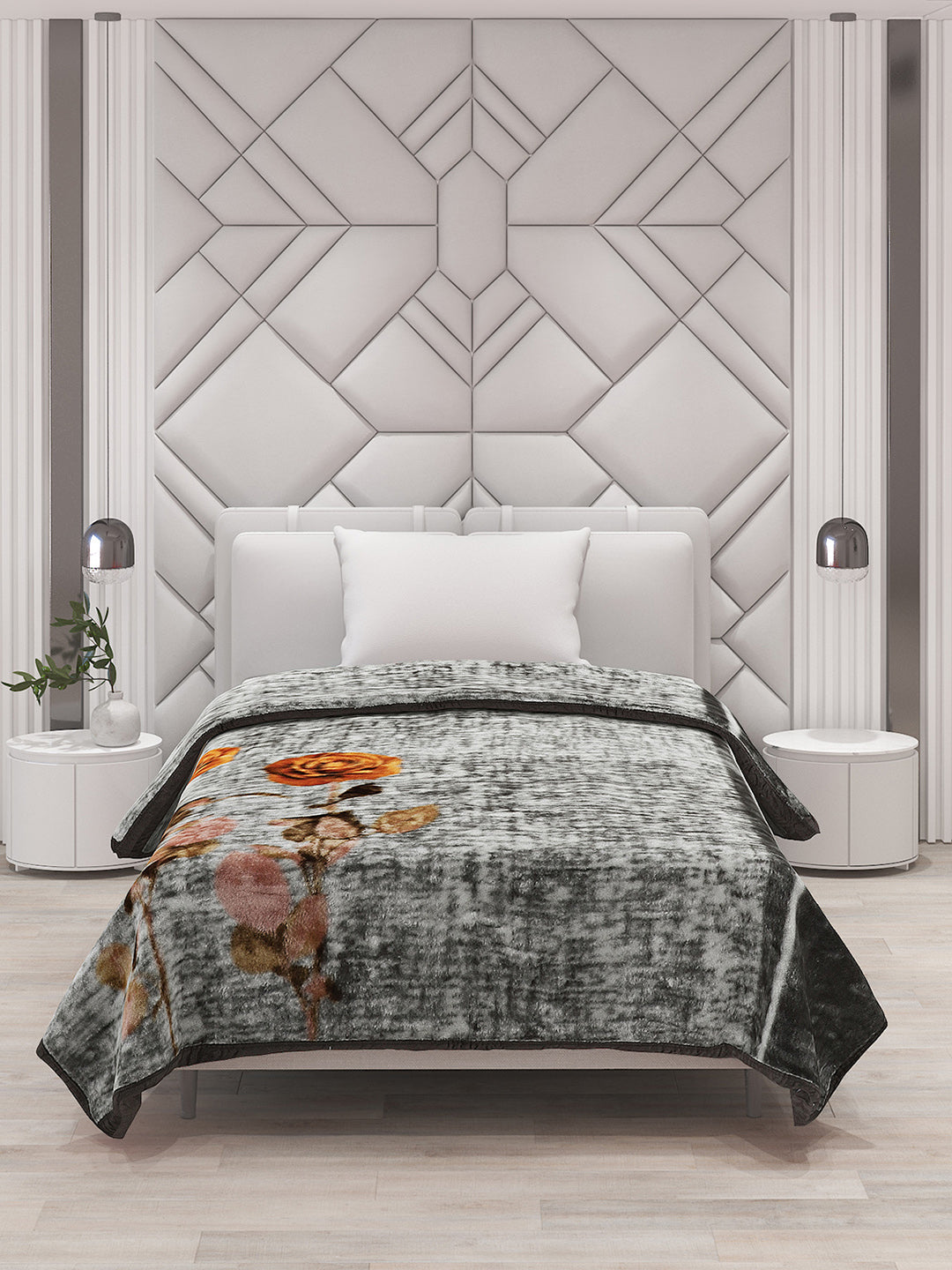 Printed Single Bed Blanket for Mild Winter -1 Ply