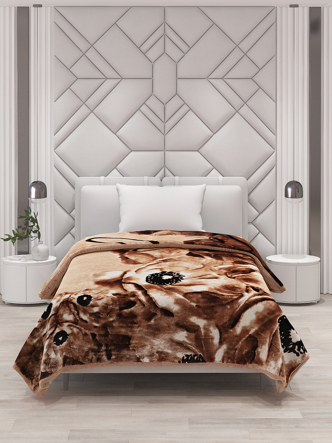 Printed Single Bed Blanket for Mild Winter -1 Ply