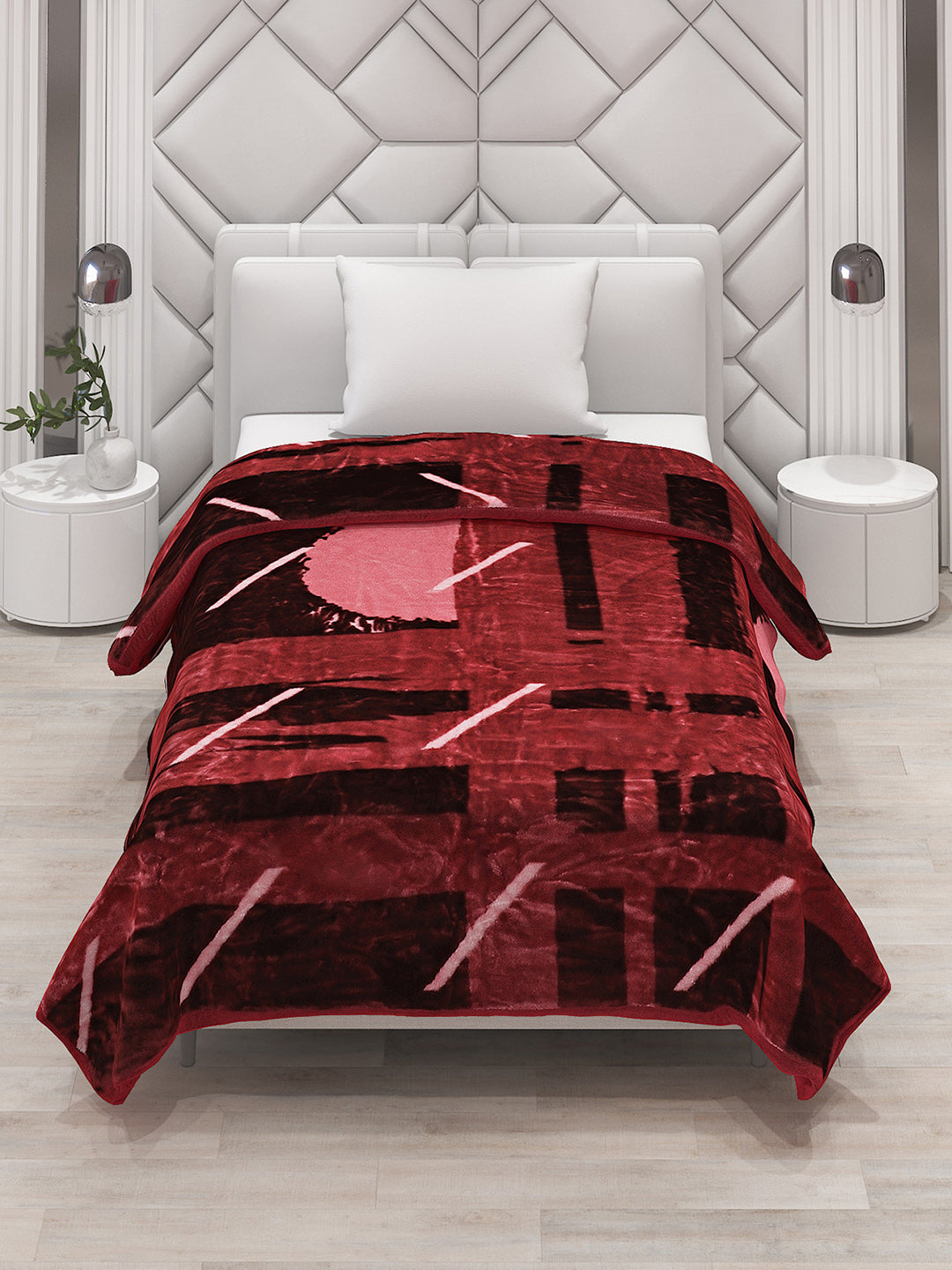 Printed Single Bed Blanket for Mild Winter -1 Ply