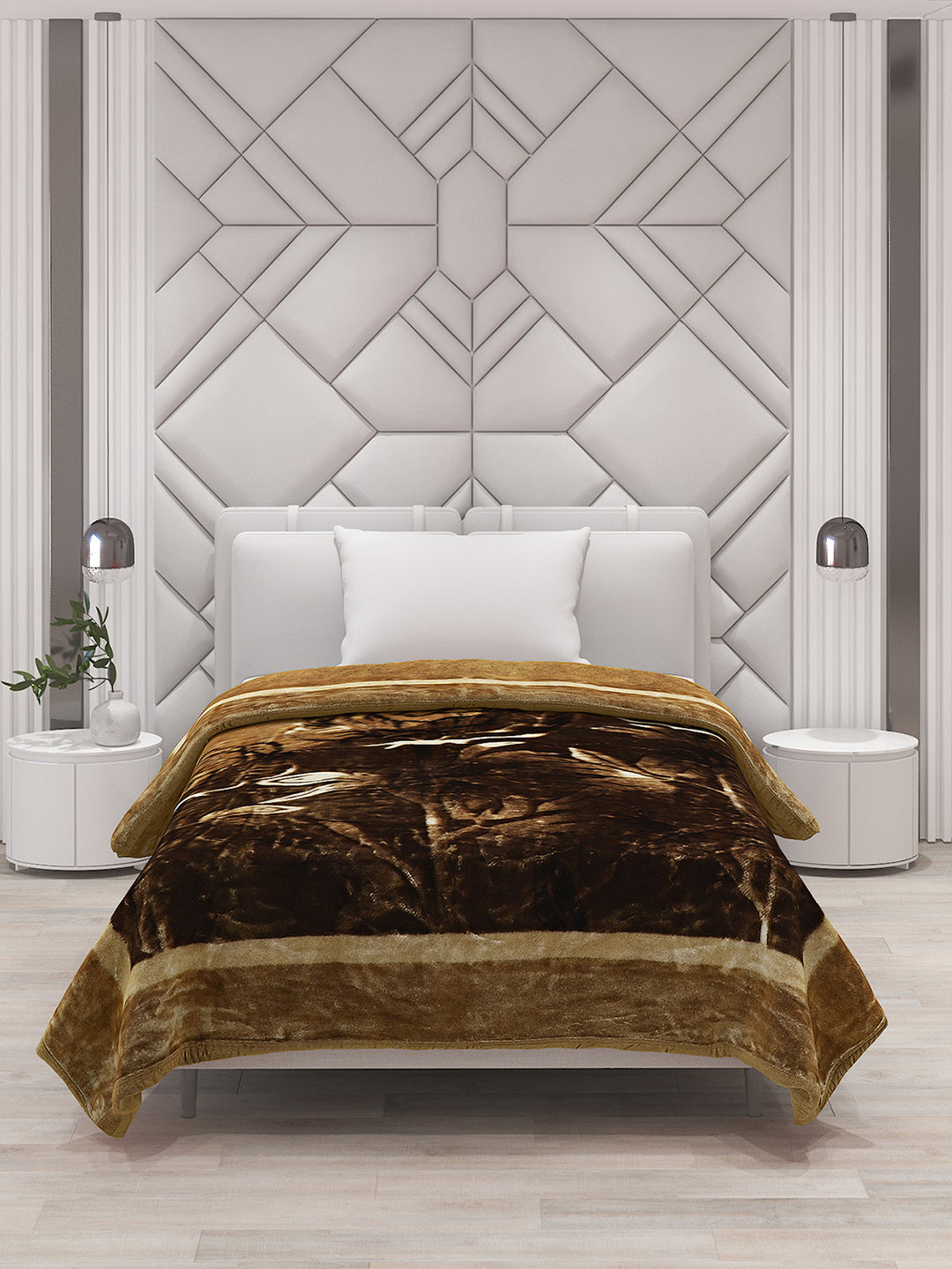 Printed Single Bed Blanket for Mild Winter -1 Ply