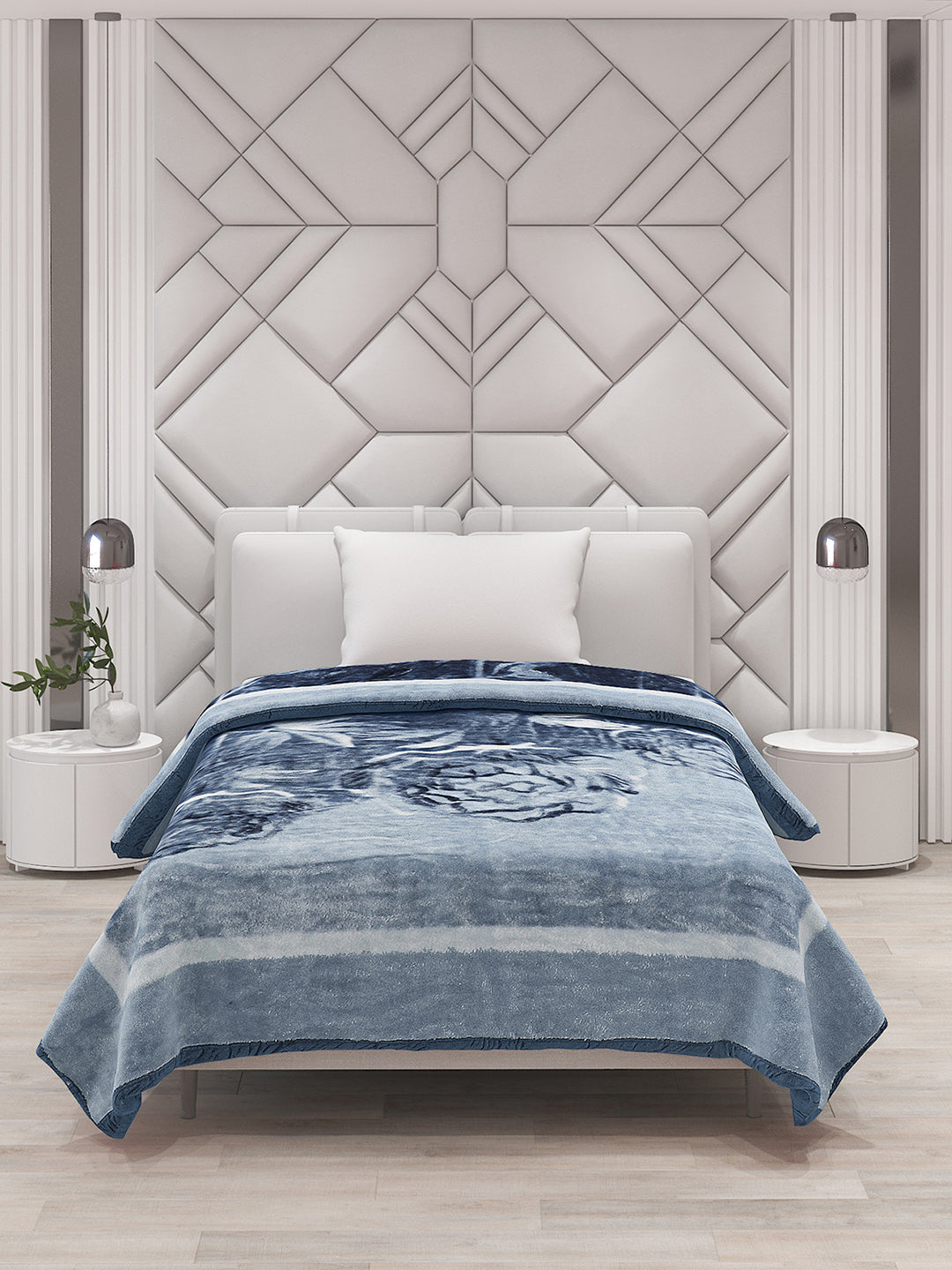 Printed Single Bed Blanket for Mild Winter -1 Ply