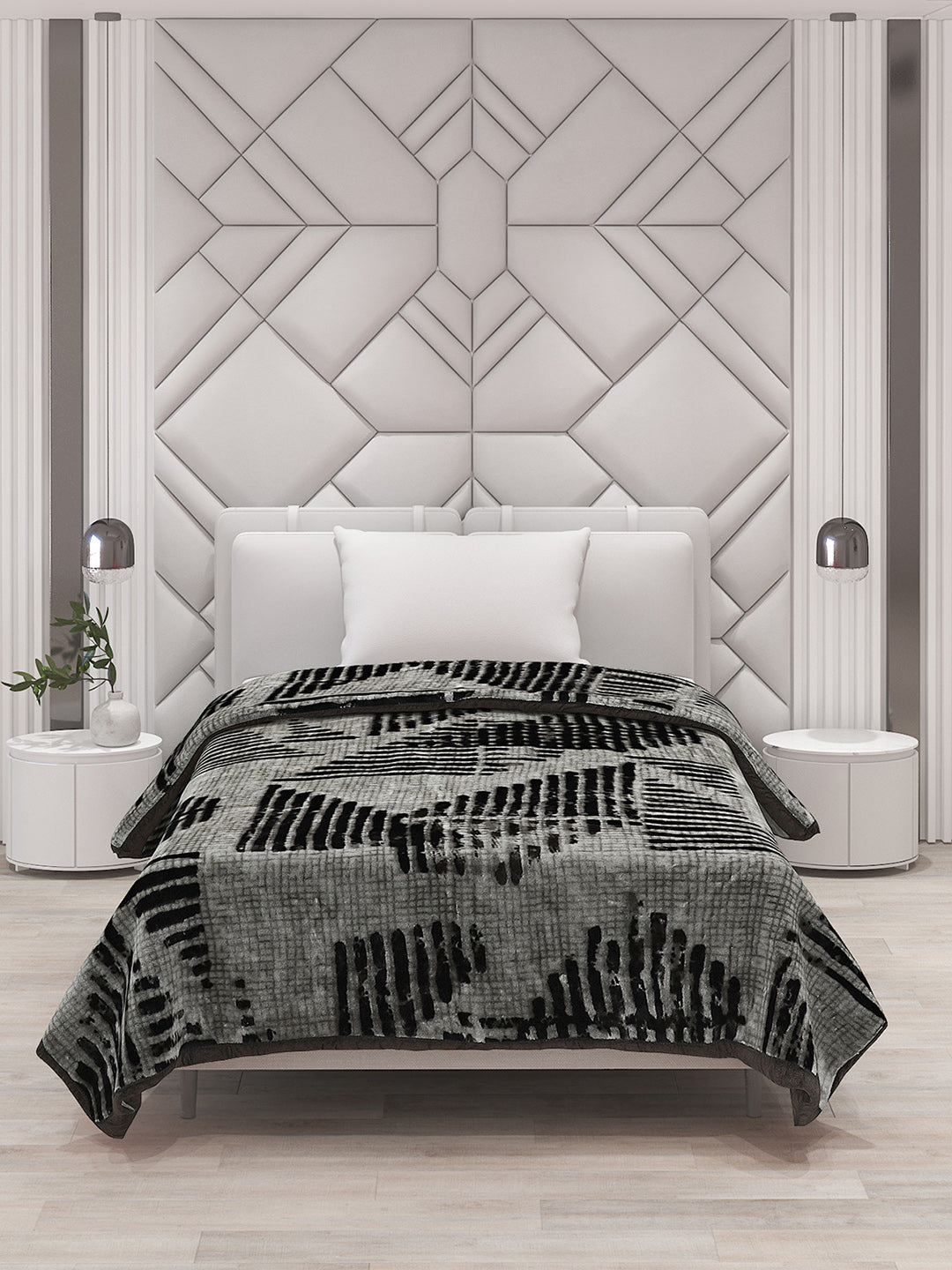 Printed Single Bed Blanket for Mild Winter -1 Ply