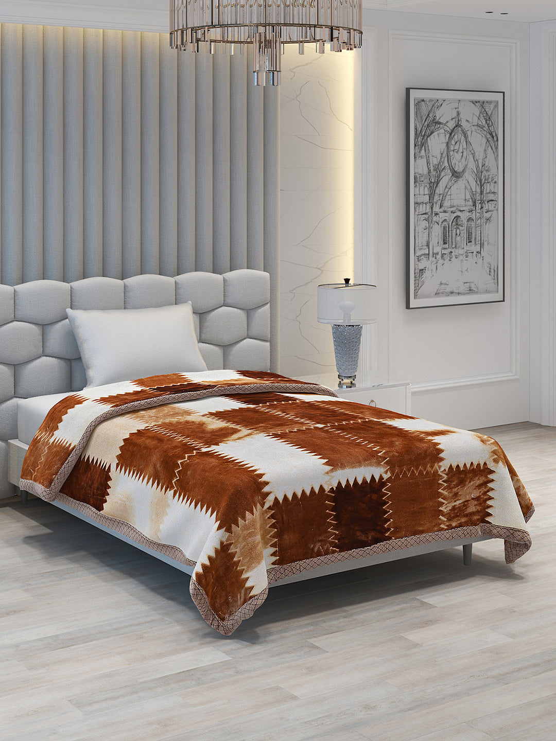 Printed Single Bed Blanket for Mild Winter -2 Ply