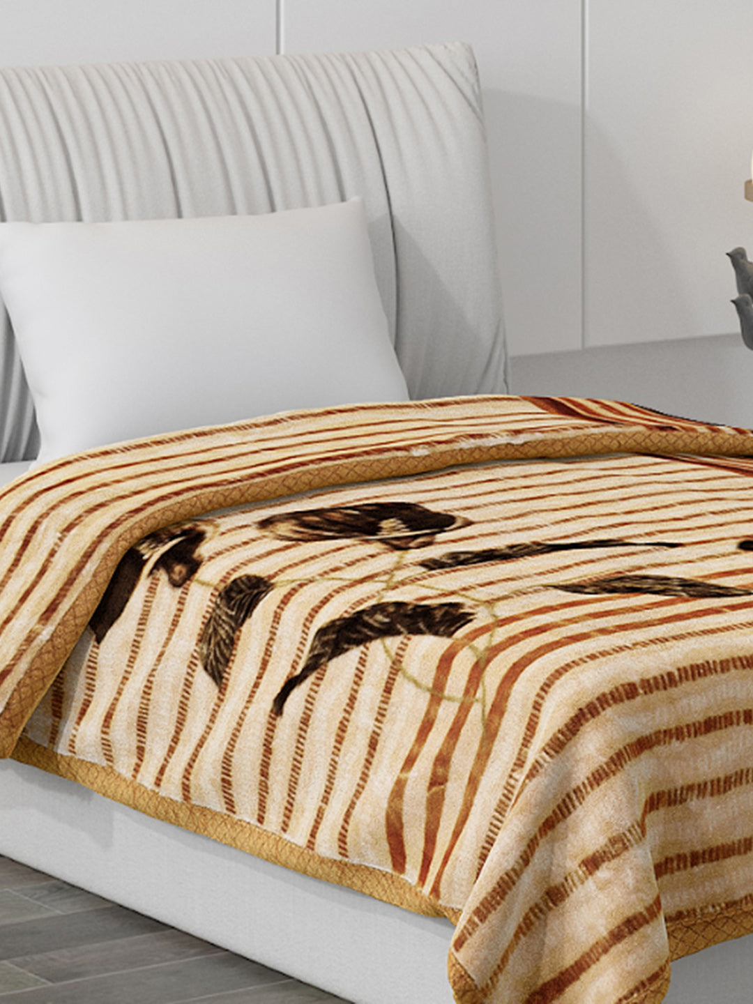 Printed Single Bed Blanket for Mild Winter -2 Ply