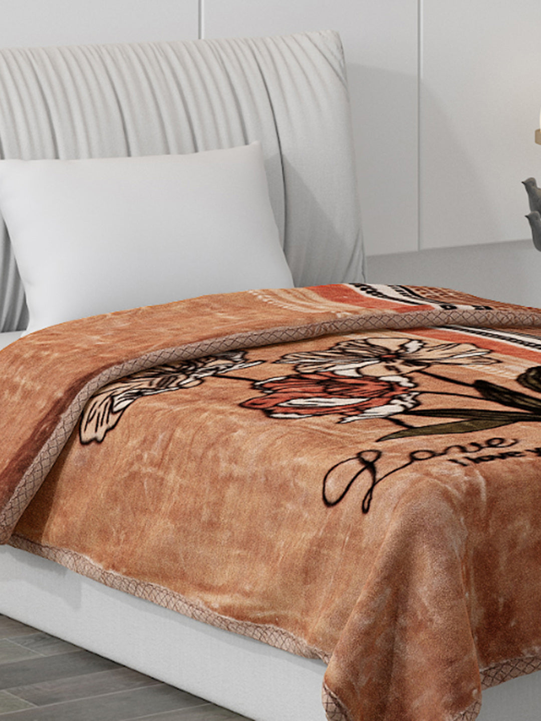 Printed Single Bed Blanket for Mild Winter -2 Ply