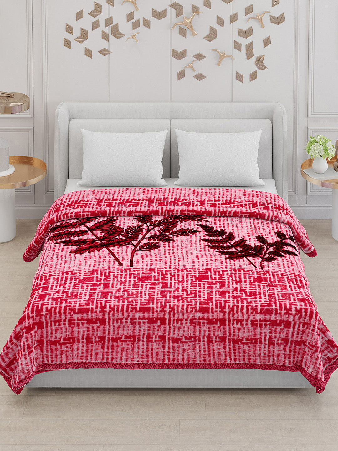 Printed Double Bed Blanket for Mild Winter -2 Ply