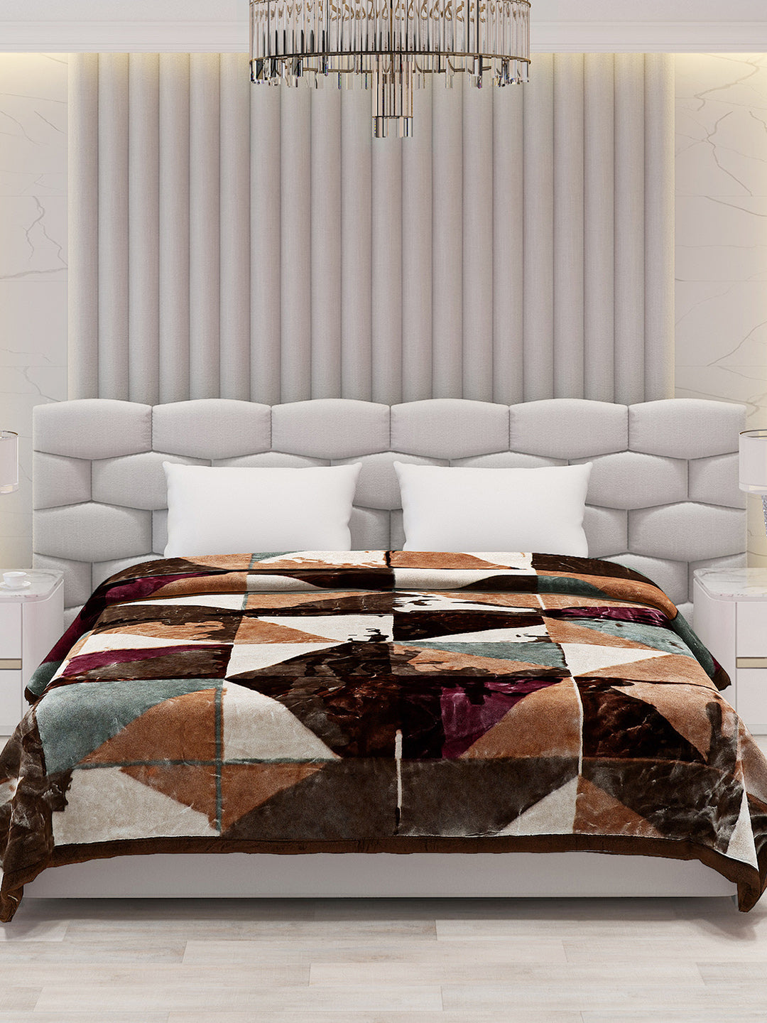 Printed Double Bed Blanket for Heavy Winter -3 Ply