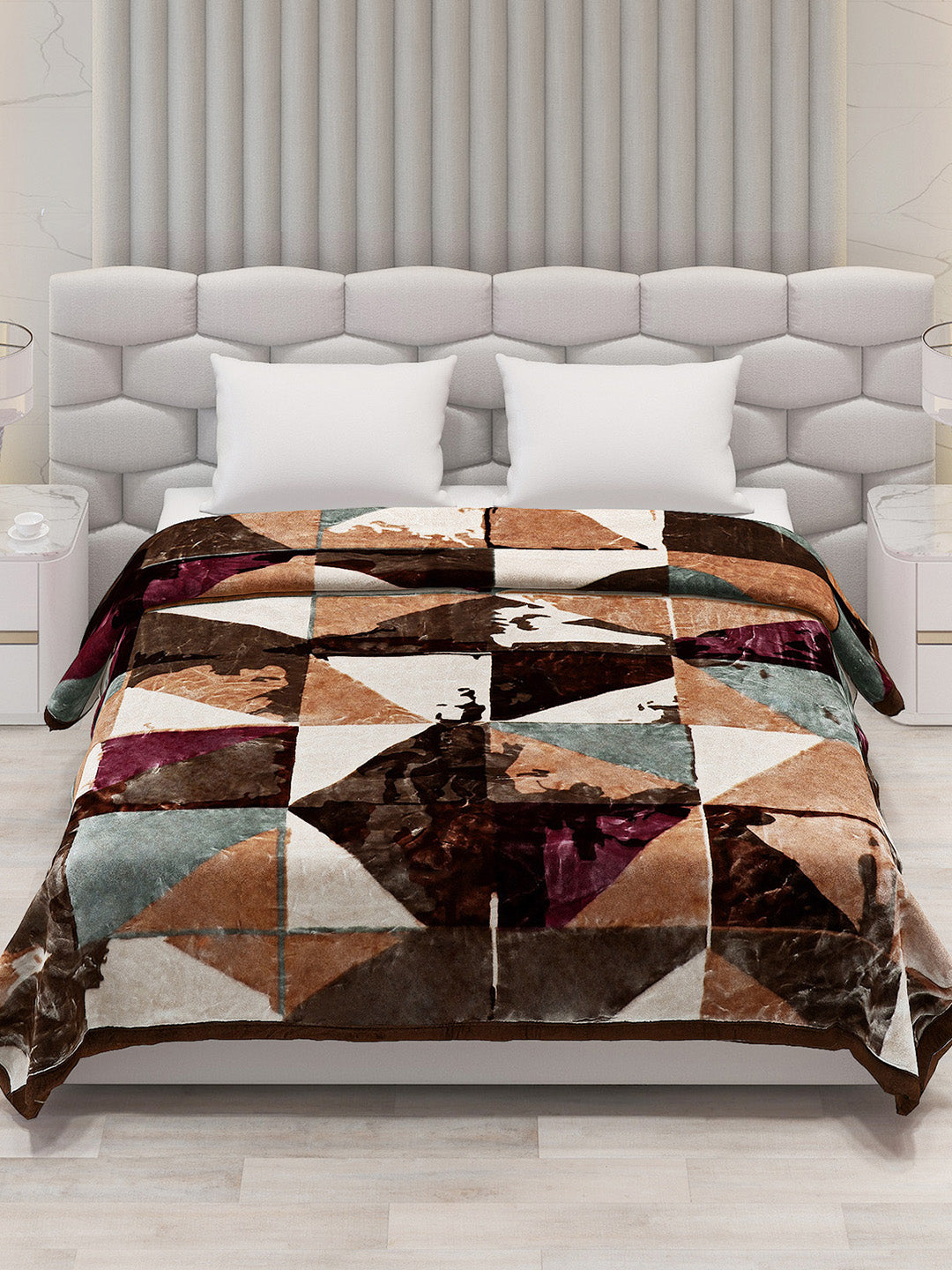 Printed Double Bed Blanket for Heavy Winter -3 Ply