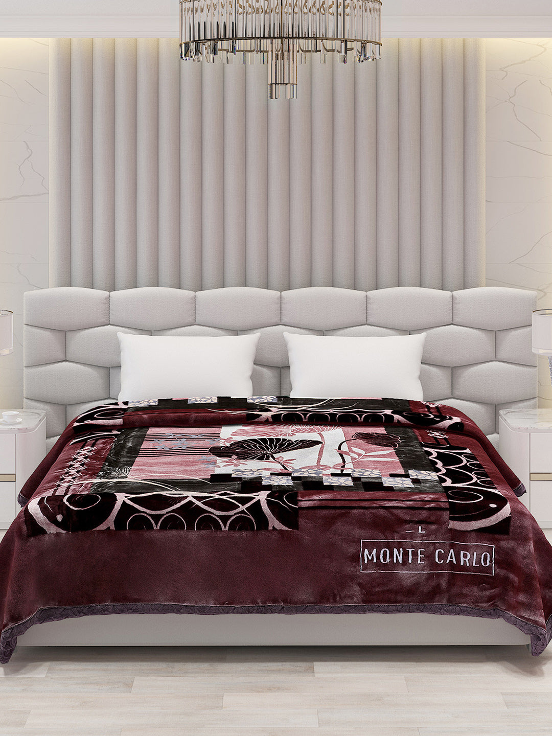 Printed Double Bed Blanket for Heavy Winter -2 Ply