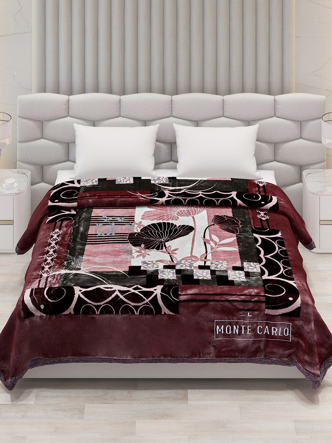 Printed Double Bed Blanket for Heavy Winter -2 Ply
