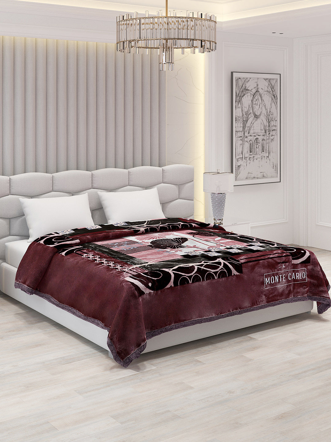 Printed Double Bed Blanket for Heavy Winter -2 Ply