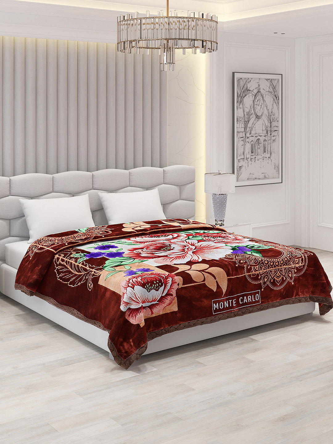 Printed Double Bed Blanket for Heavy Winter -2 Ply