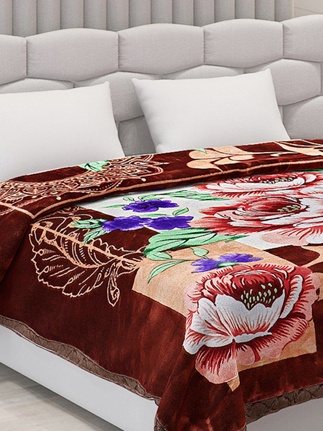 Printed Double Bed Blanket for Heavy Winter -2 Ply