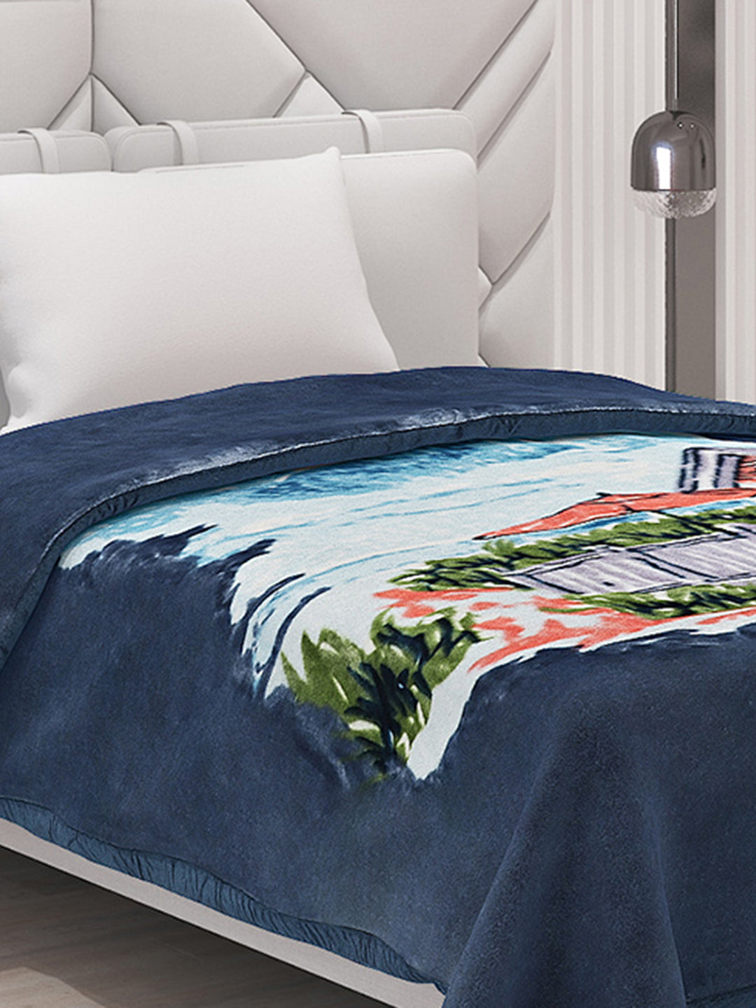 Printed Single Bed Blanket for Mild Winter -1 Ply