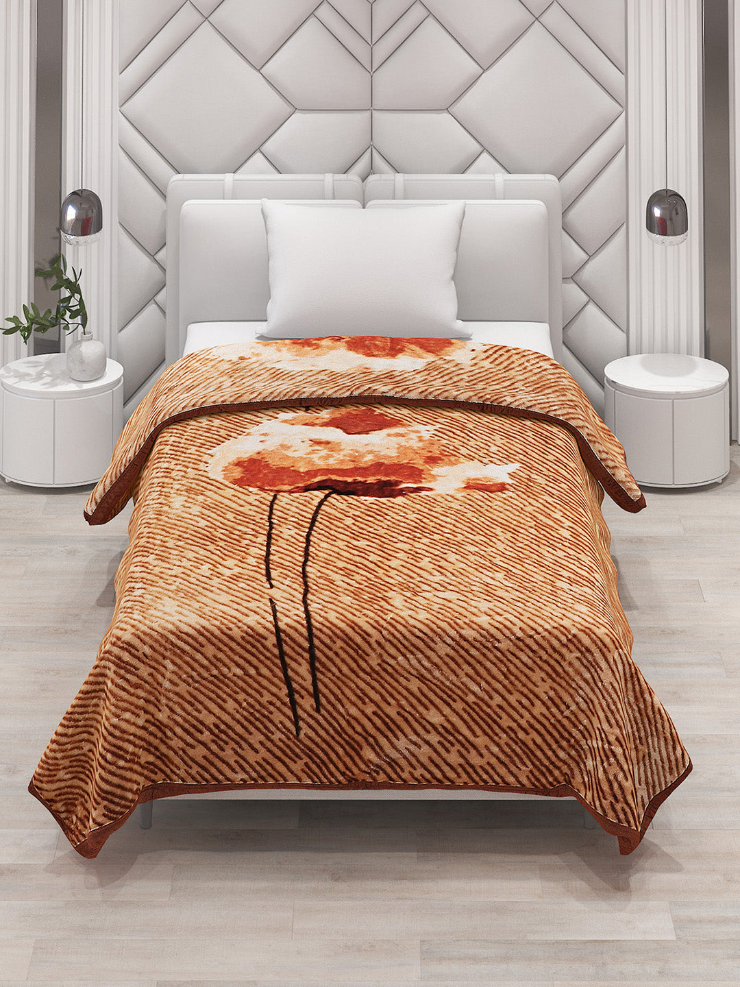 Printed Single Bed Blanket for Mild Winter -1 Ply