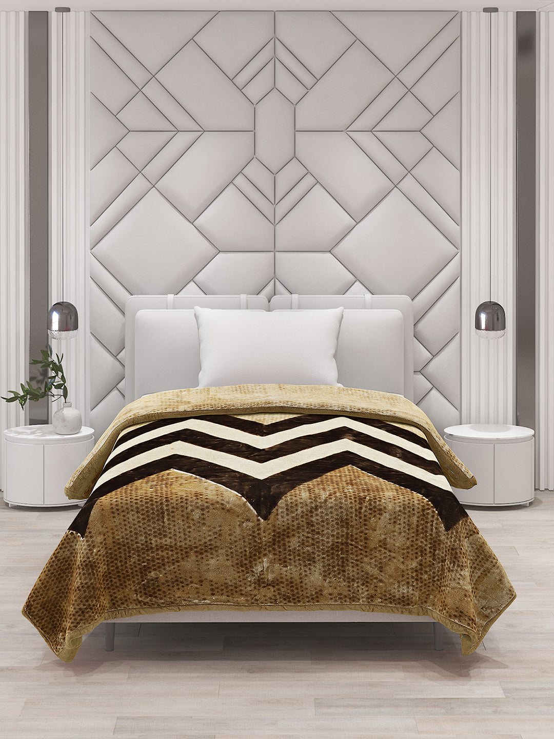 Printed Single Bed Blanket for Mild Winter -1 Ply