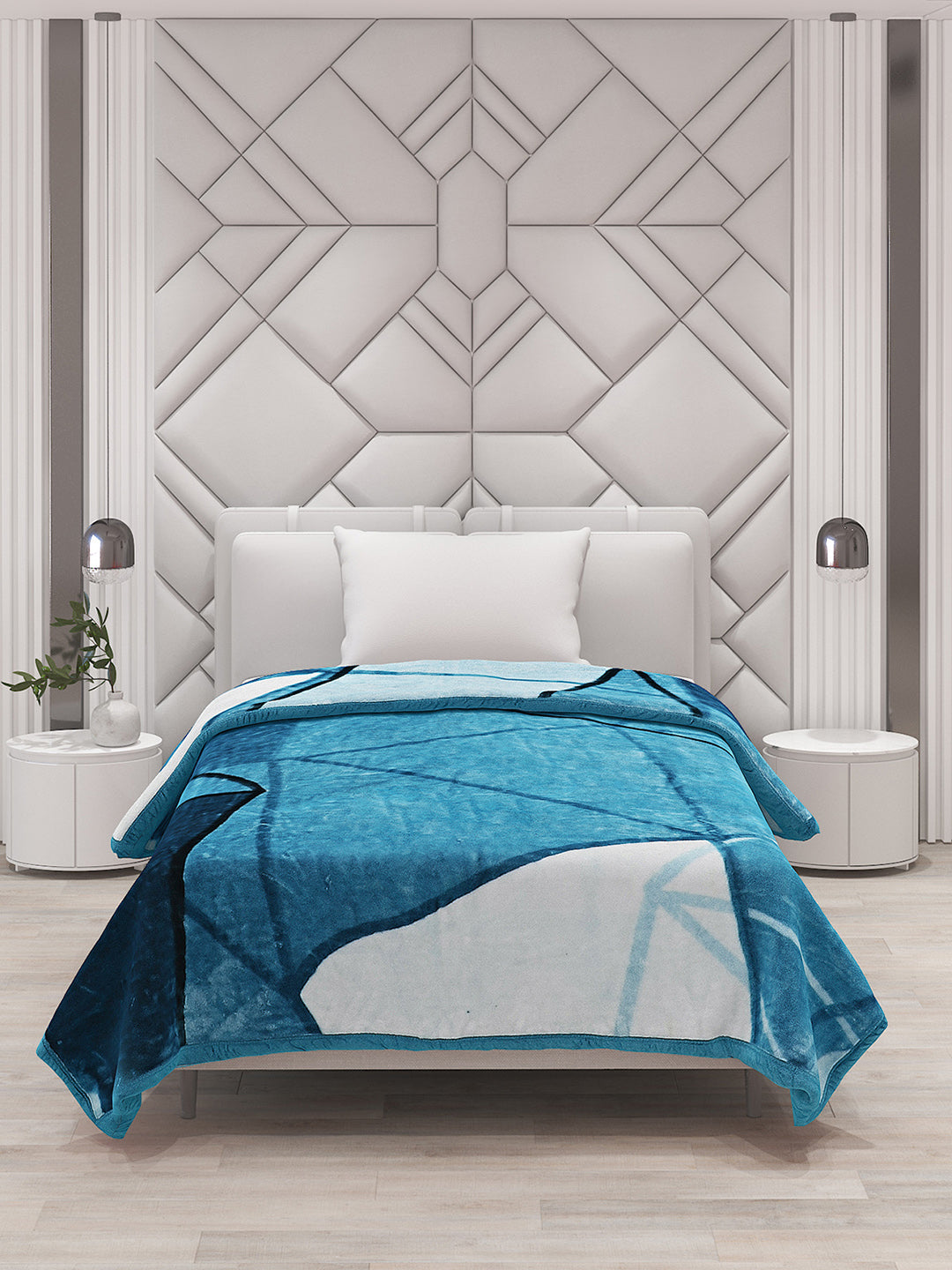 Printed Single Bed Blanket for Mild Winter -1 Ply