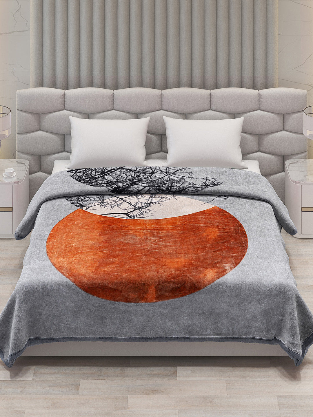 Printed Double Bed Blanket for Mild Winter -2 Ply