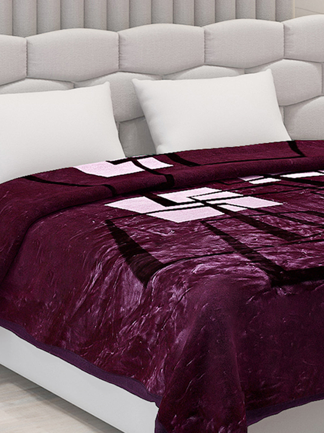 Printed Double Bed Blanket for Mild Winter -2 Ply