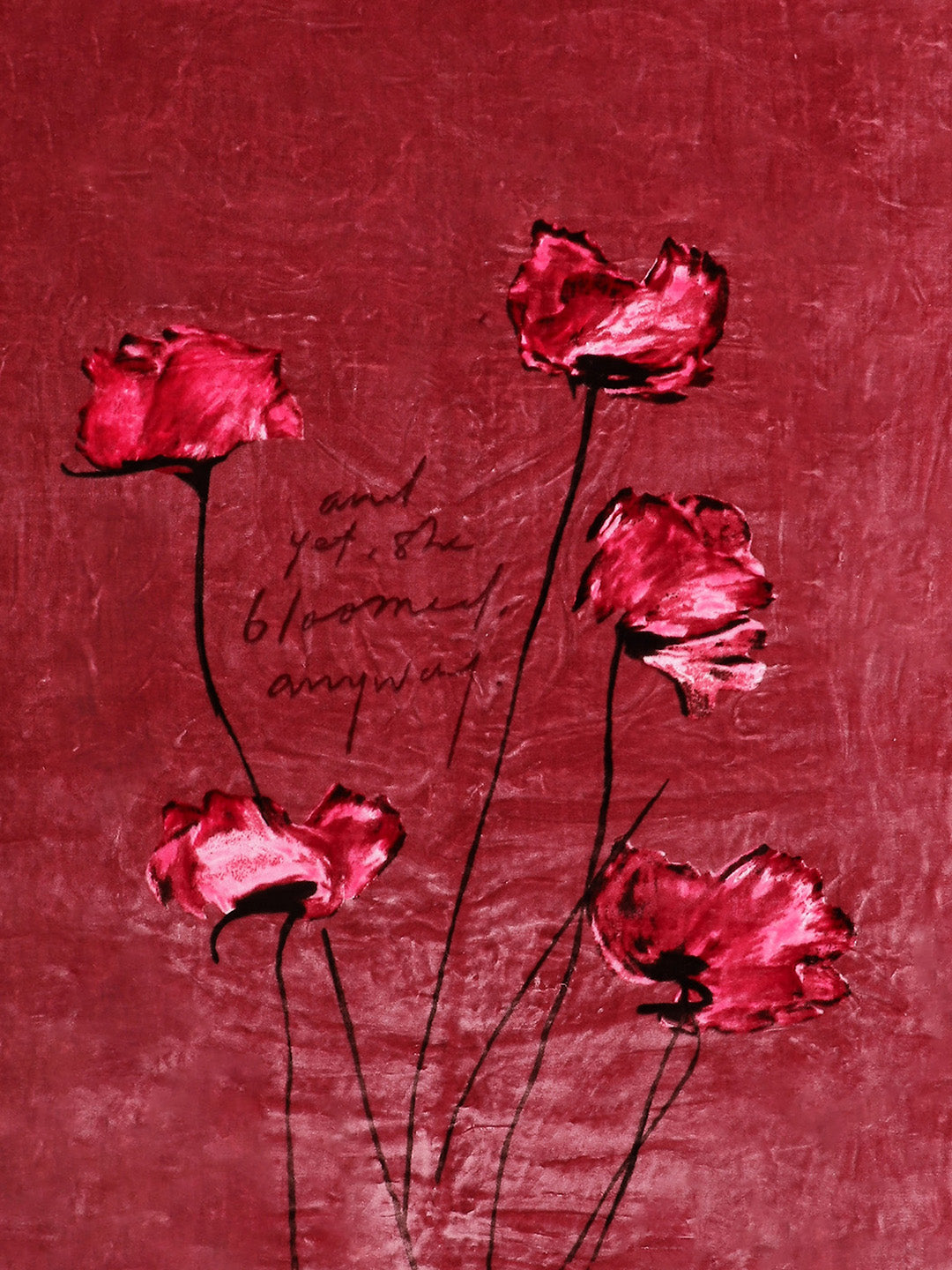 Printed Double Bed Blanket for Mild Winter -1 Ply