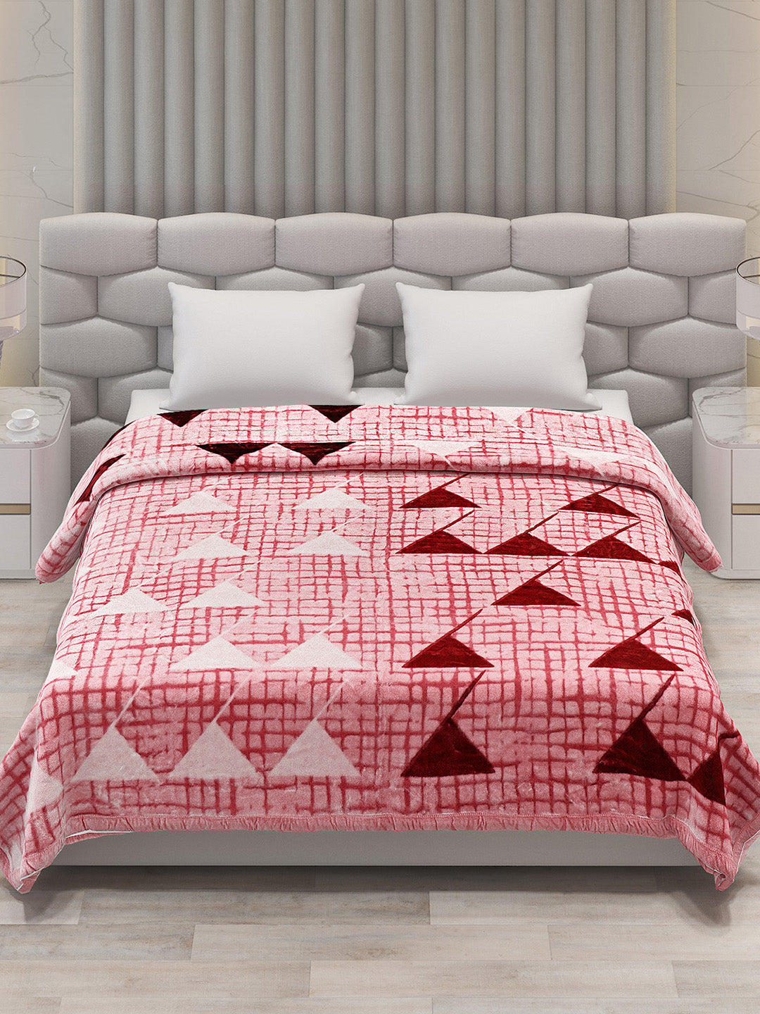 Printed Double Bed Blanket for Mild Winter -1 Ply