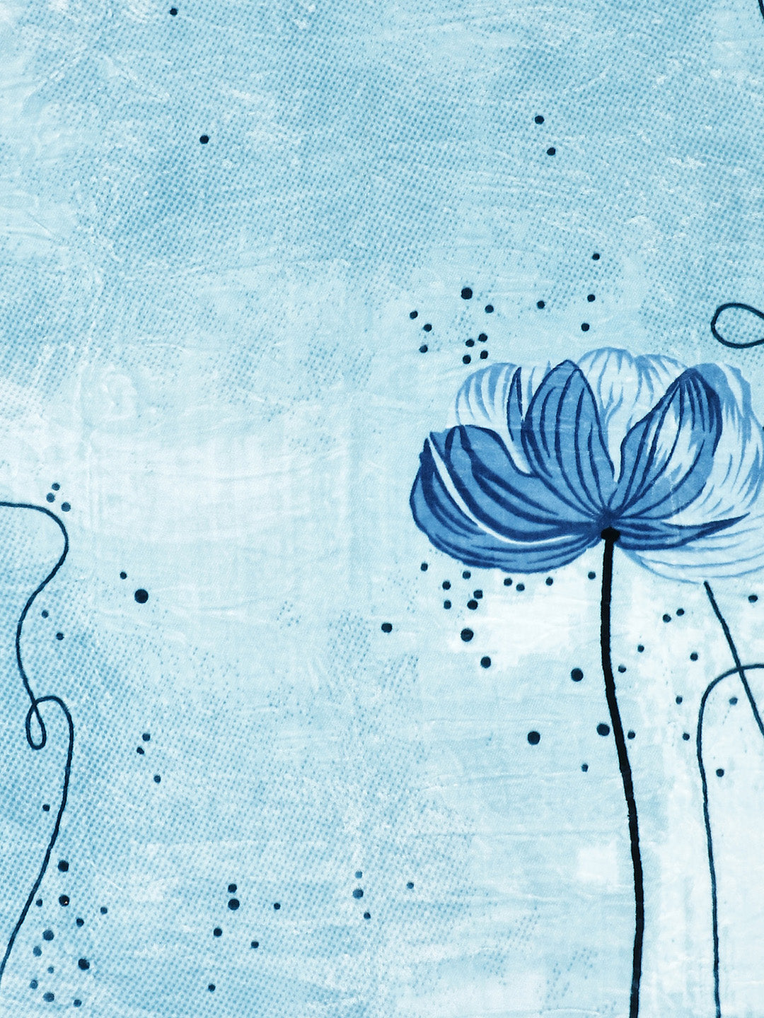 Printed Double Bed Blanket for Mild Winter -1 Ply