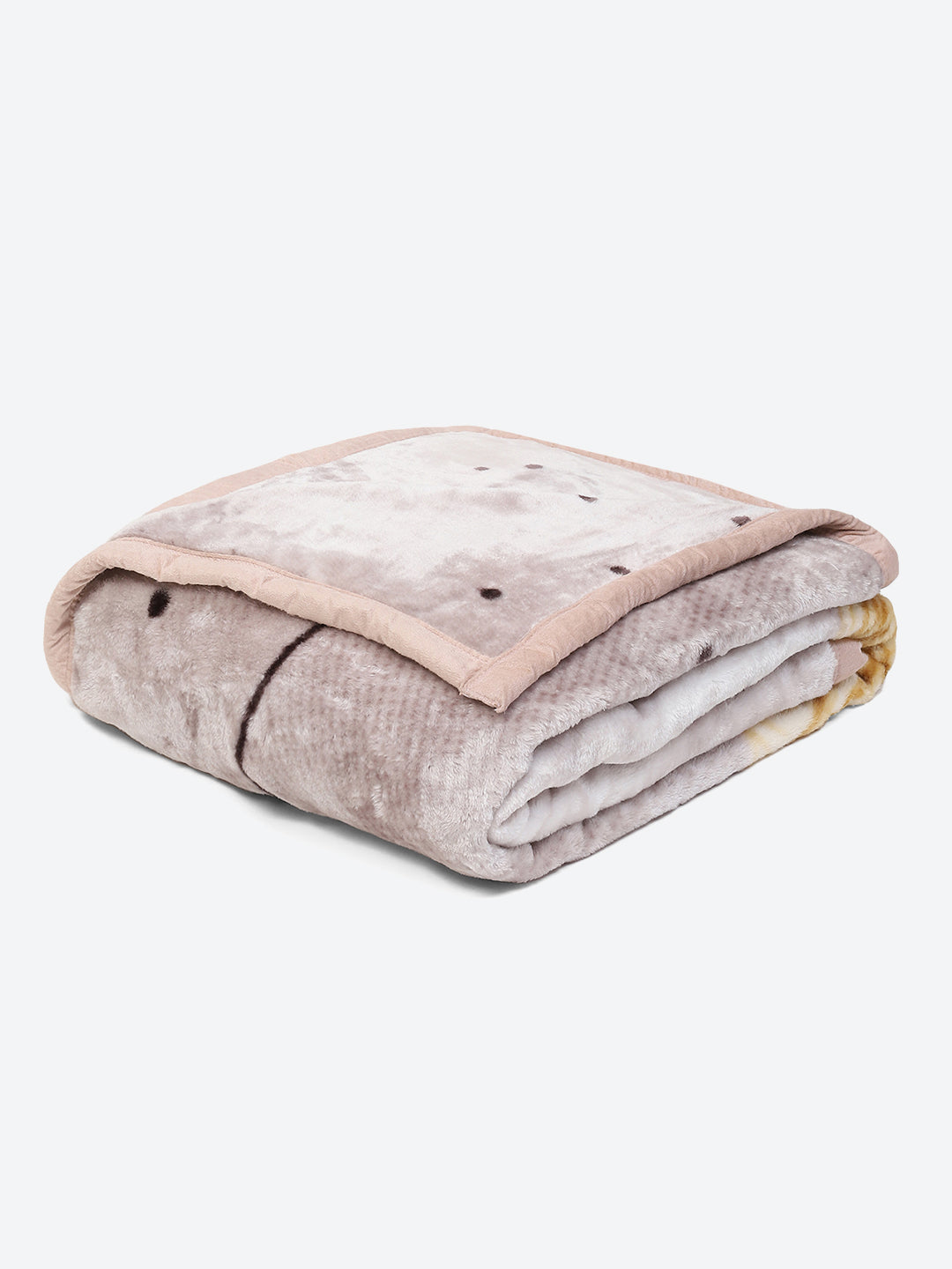 Printed Double Bed Blanket for Mild Winter -1 Ply