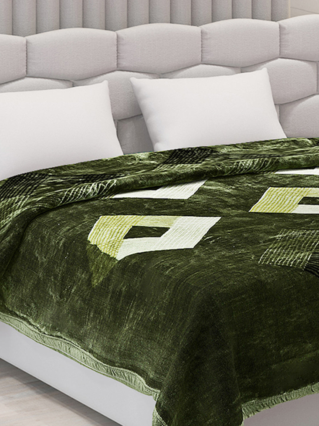 Printed Double Bed Blanket for Mild Winter -1 Ply