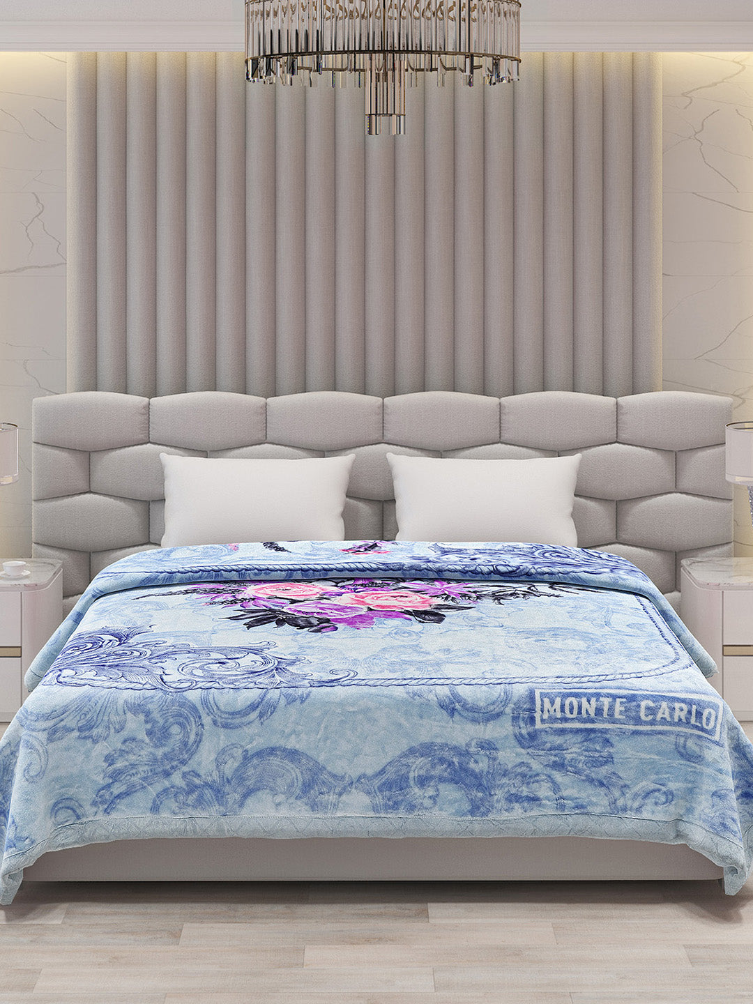 Printed Double Bed Blanket for Heavy Winter -3 Ply