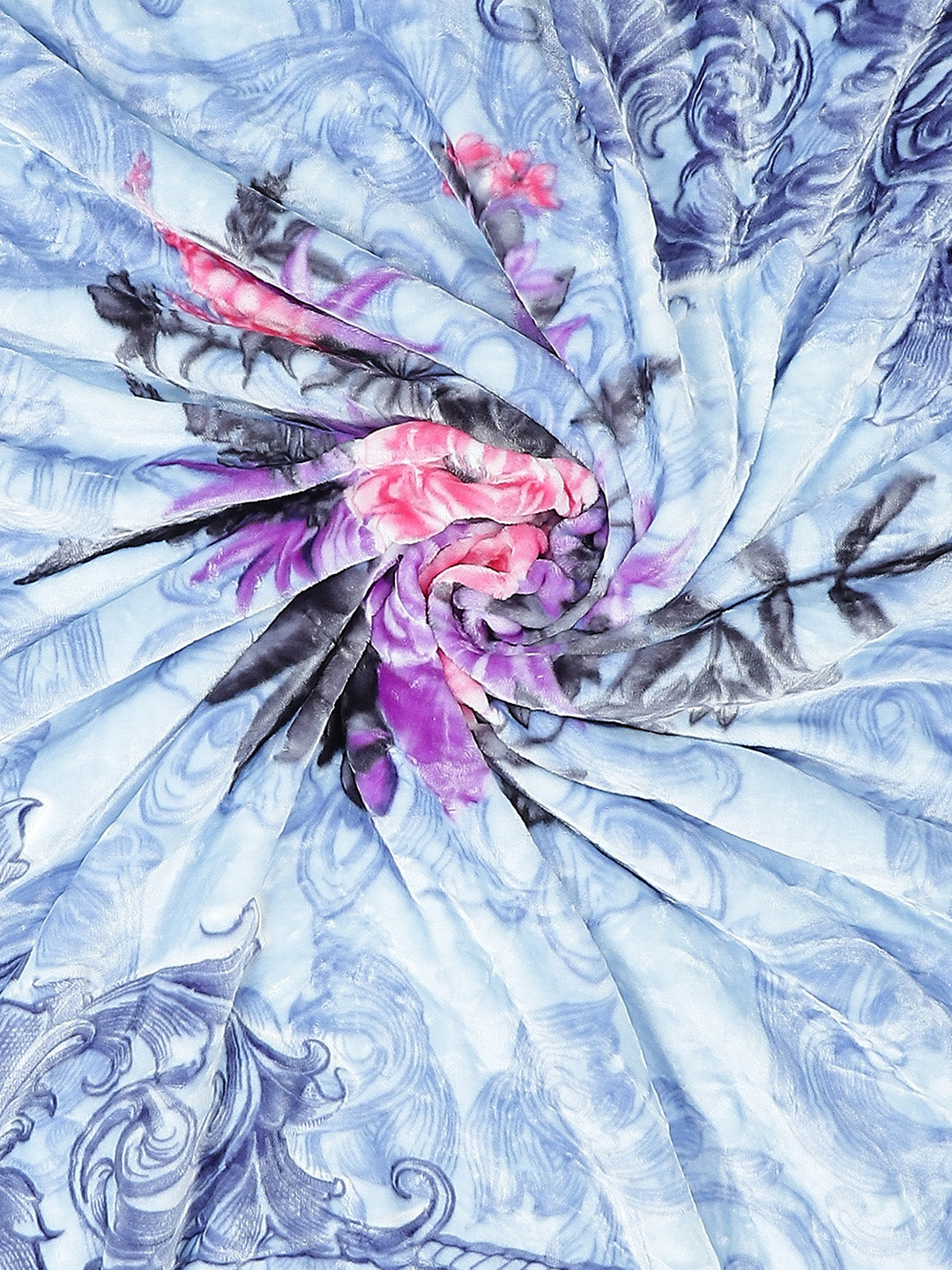 Printed Double Bed Blanket for Heavy Winter -3 Ply