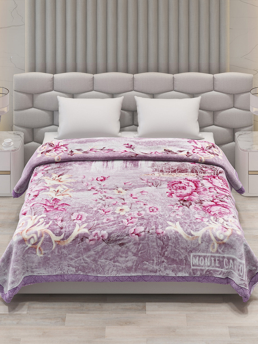 Printed Double Bed Blanket for Heavy Winter -3 Ply