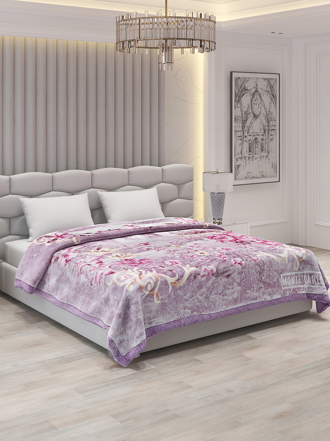 Printed Double Bed Blanket for Heavy Winter -3 Ply