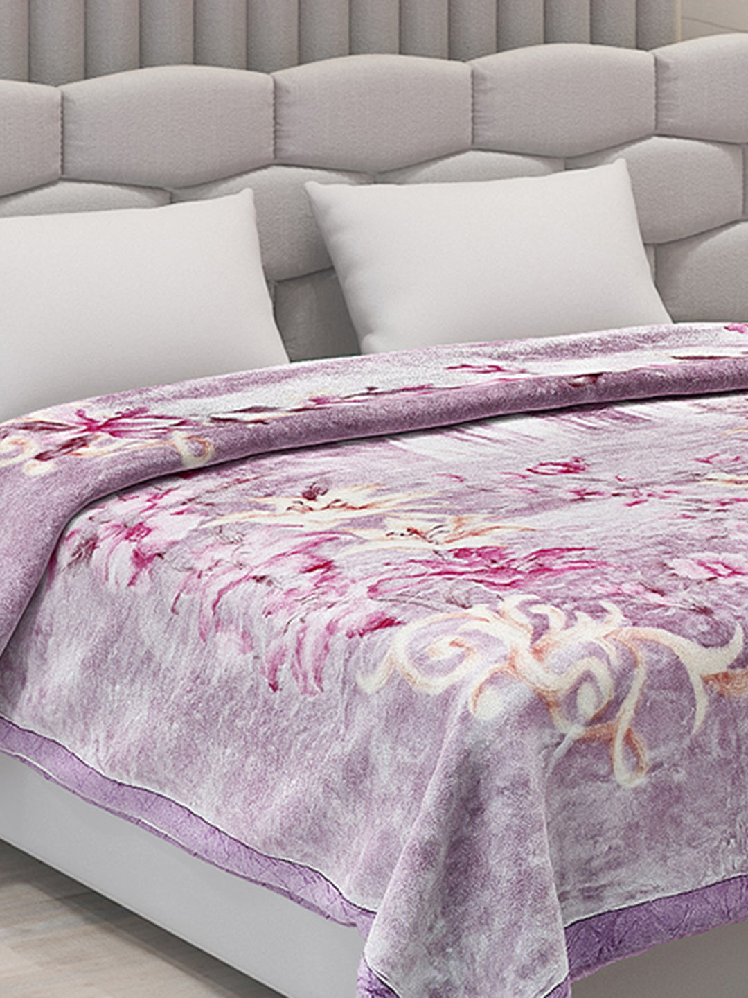 Printed Double Bed Blanket for Heavy Winter -3 Ply