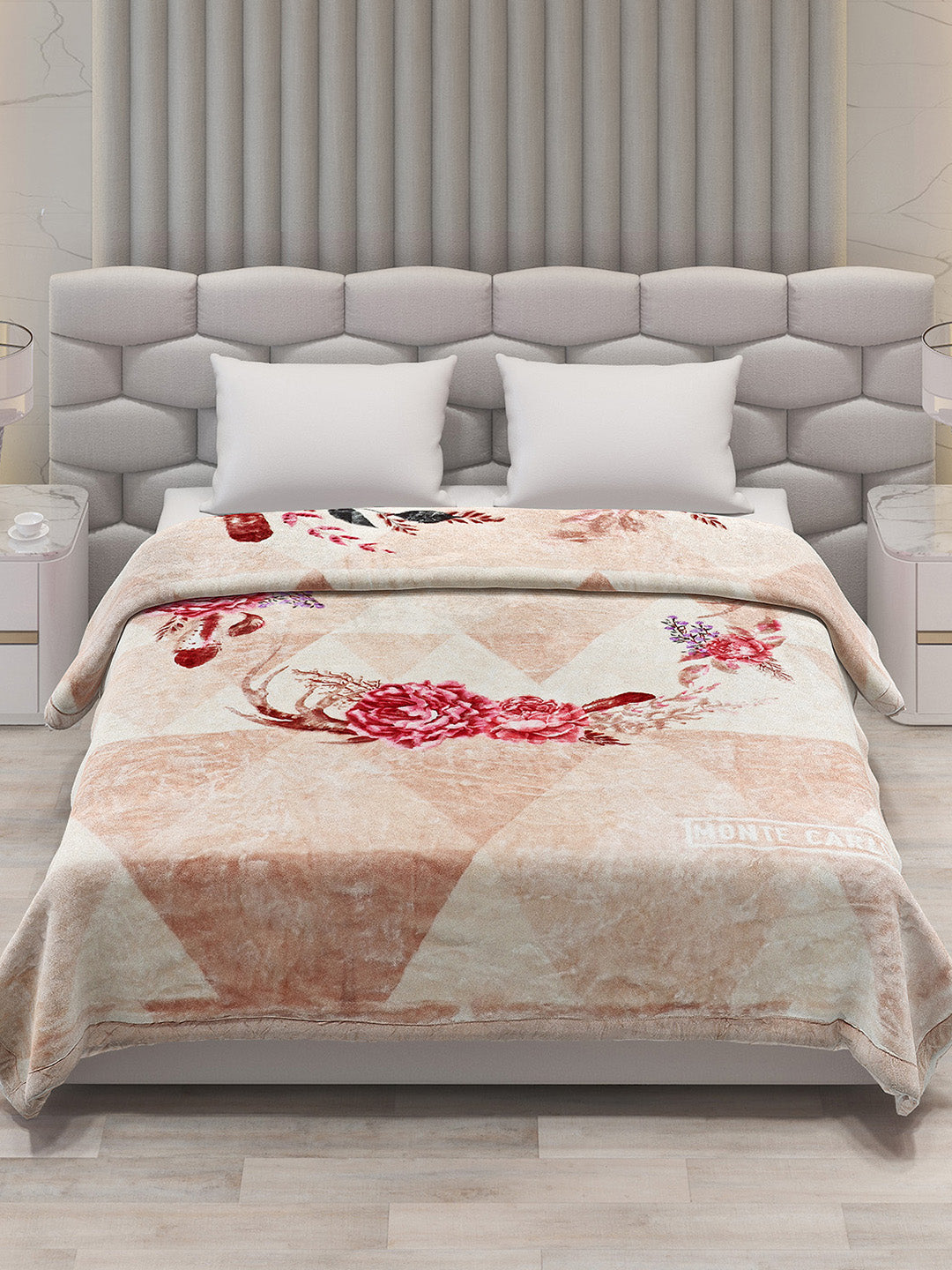Printed Double Bed Blanket for Heavy Winter -3 Ply