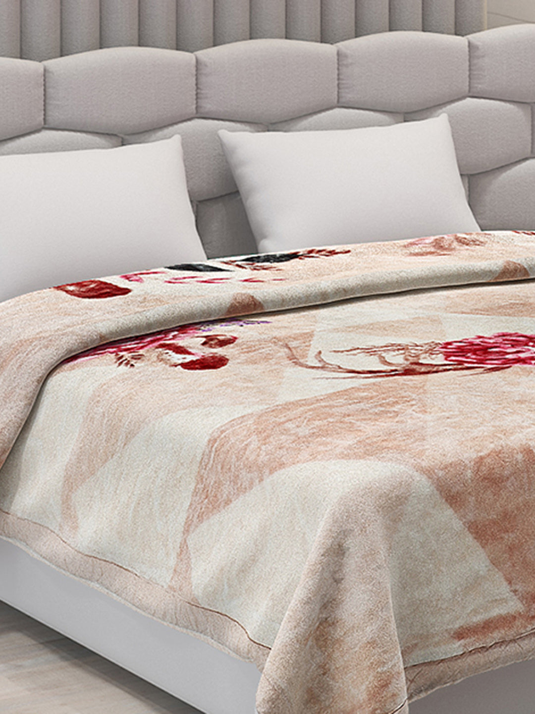 Printed Double Bed Blanket for Heavy Winter -3 Ply