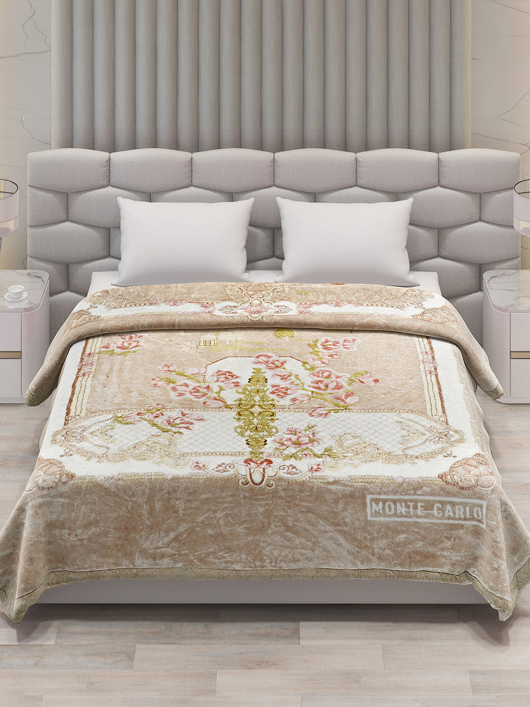 Printed Double Bed Blanket for Heavy Winter -3 Ply