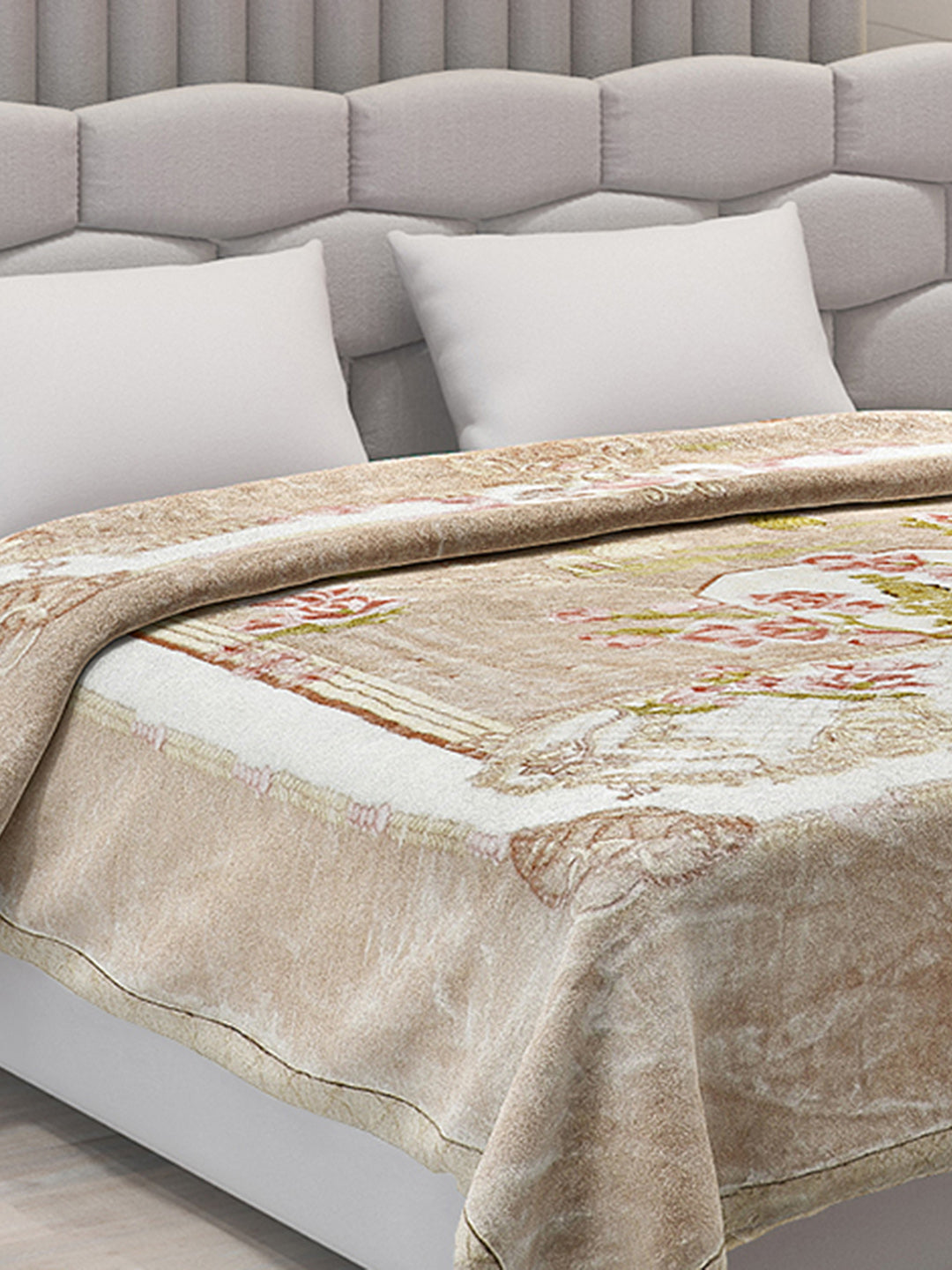 Printed Double Bed Blanket for Heavy Winter -3 Ply