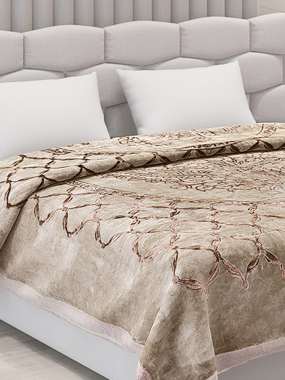 Printed Double Bed Blanket for Heavy Winter -2 Ply