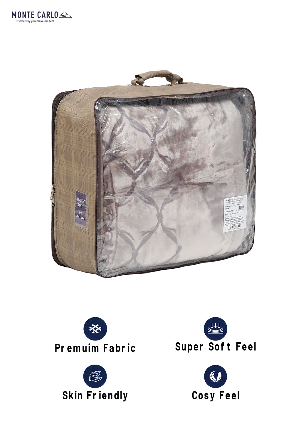 Printed Double Bed Blanket for Heavy Winter -2 Ply