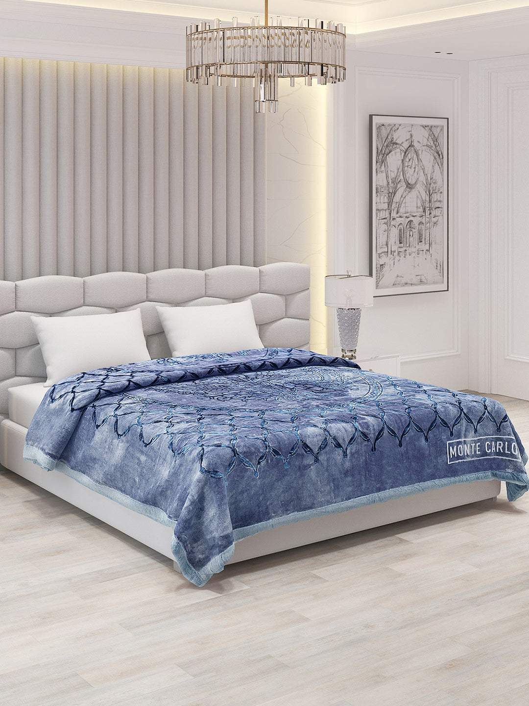 Printed Double Bed Blanket for Heavy Winter -2 Ply