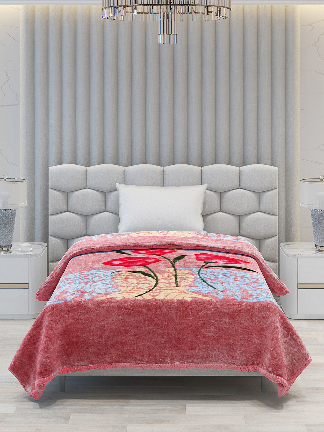 Printed Single Bed Blanket for Heavy Winter -1 Ply