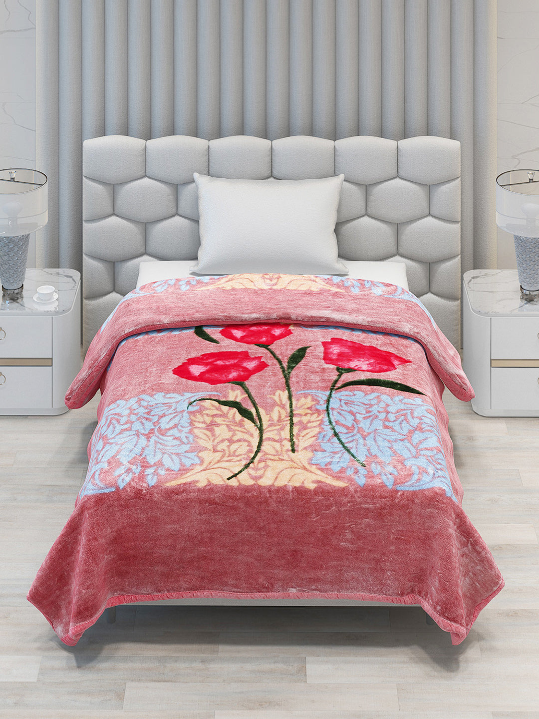 Printed Single Bed Blanket for Heavy Winter -1 Ply