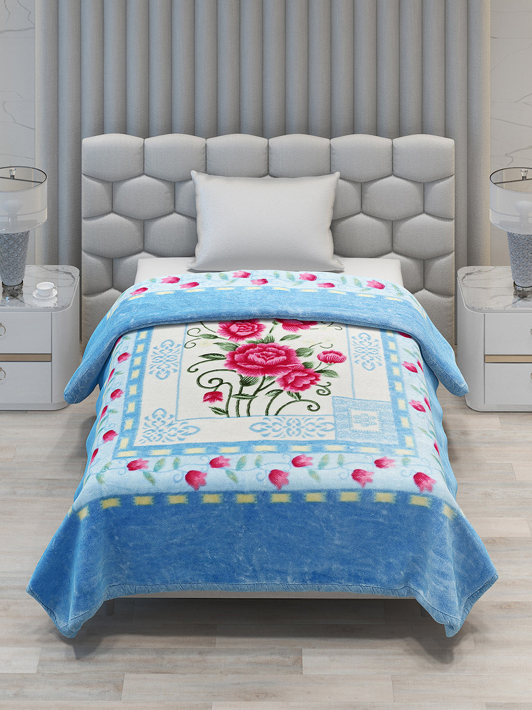 Printed Single Bed Blanket for Heavy Winter -1 Ply