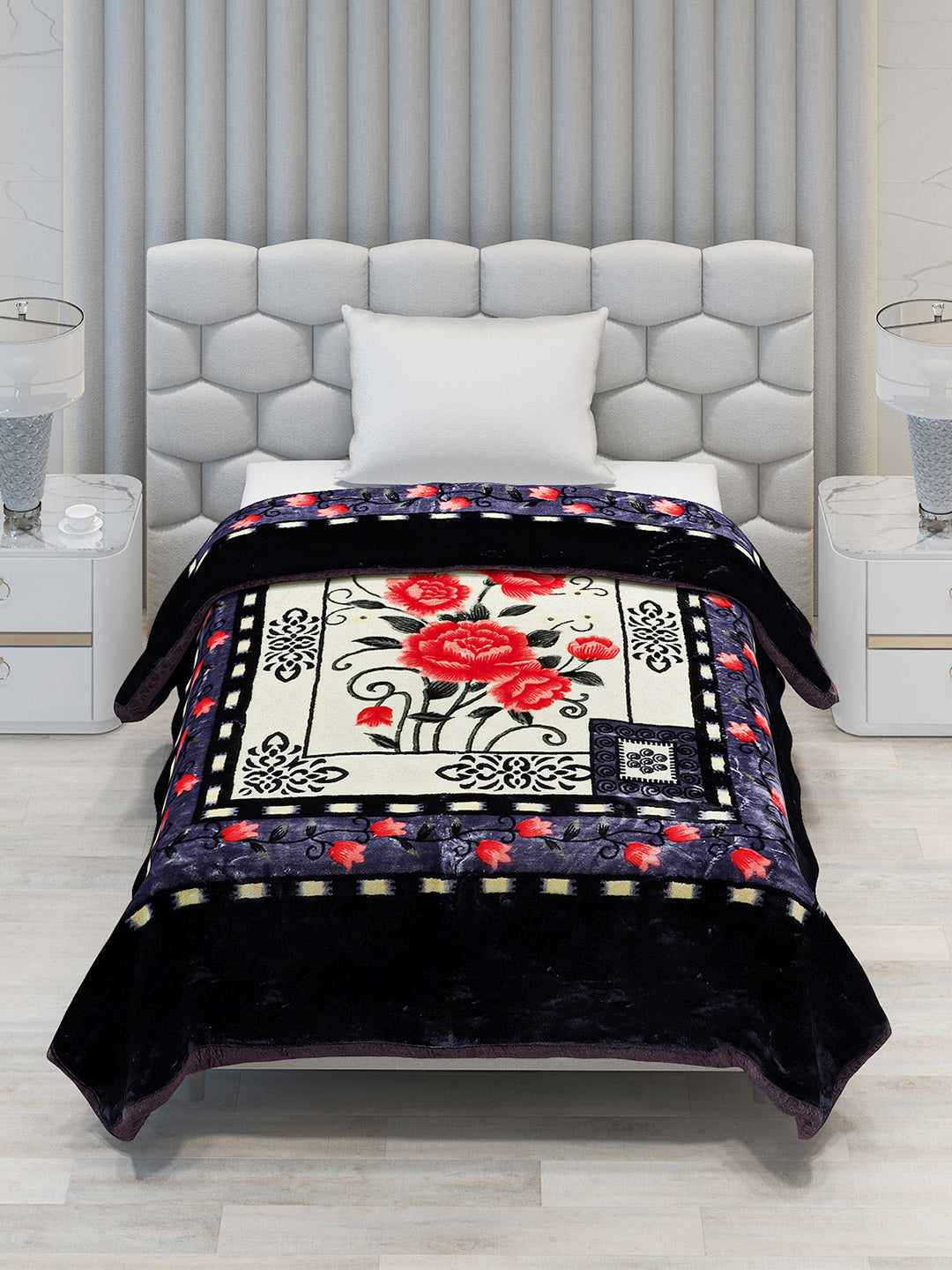 Printed Single Bed Blanket for Heavy Winter -1 Ply