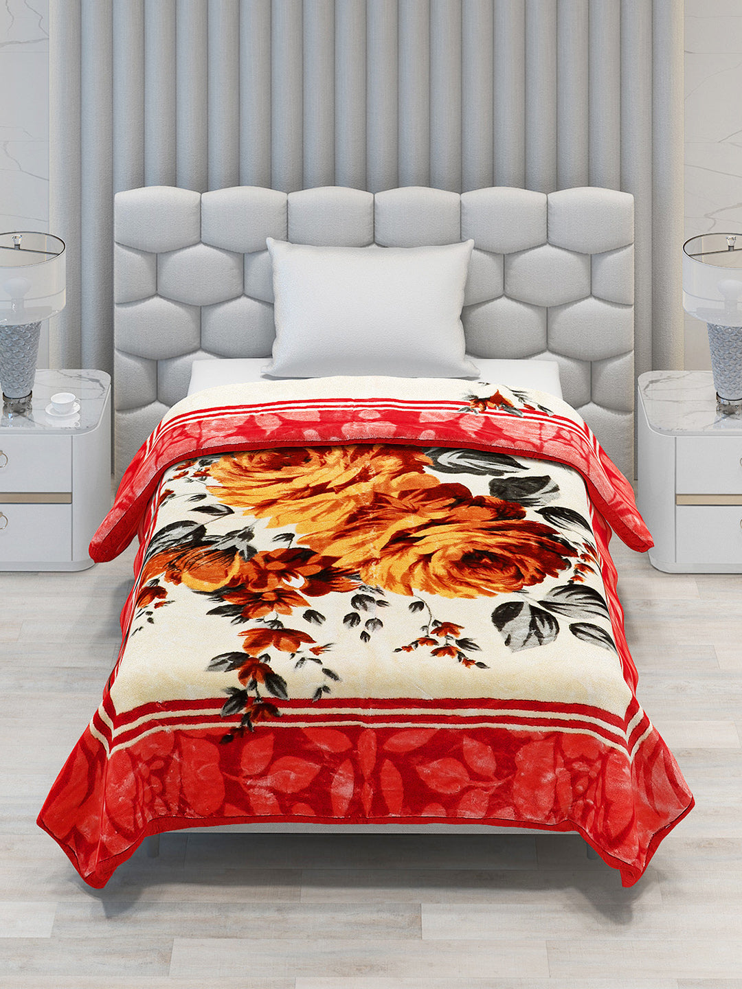 Printed Single Bed Blanket for Heavy Winter -1 Ply