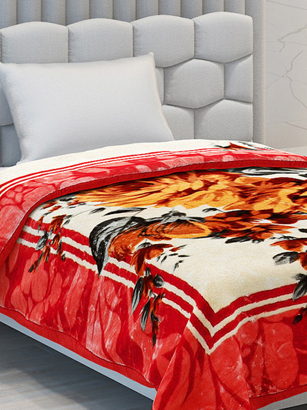 Printed Single Bed Blanket for Heavy Winter -1 Ply