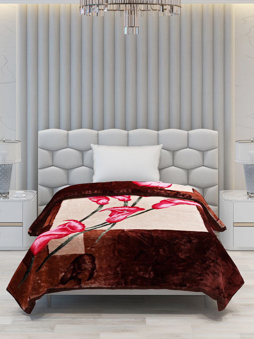 Printed Single Bed Blanket for Heavy Winter -1 Ply