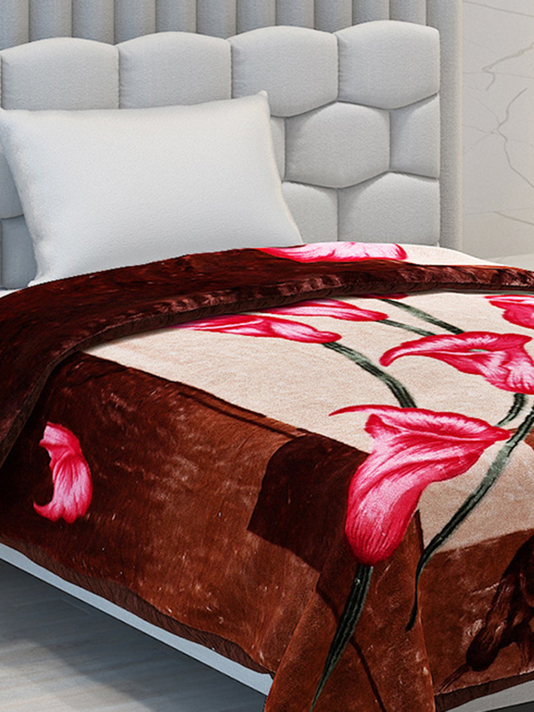 Printed Single Bed Blanket for Heavy Winter -1 Ply