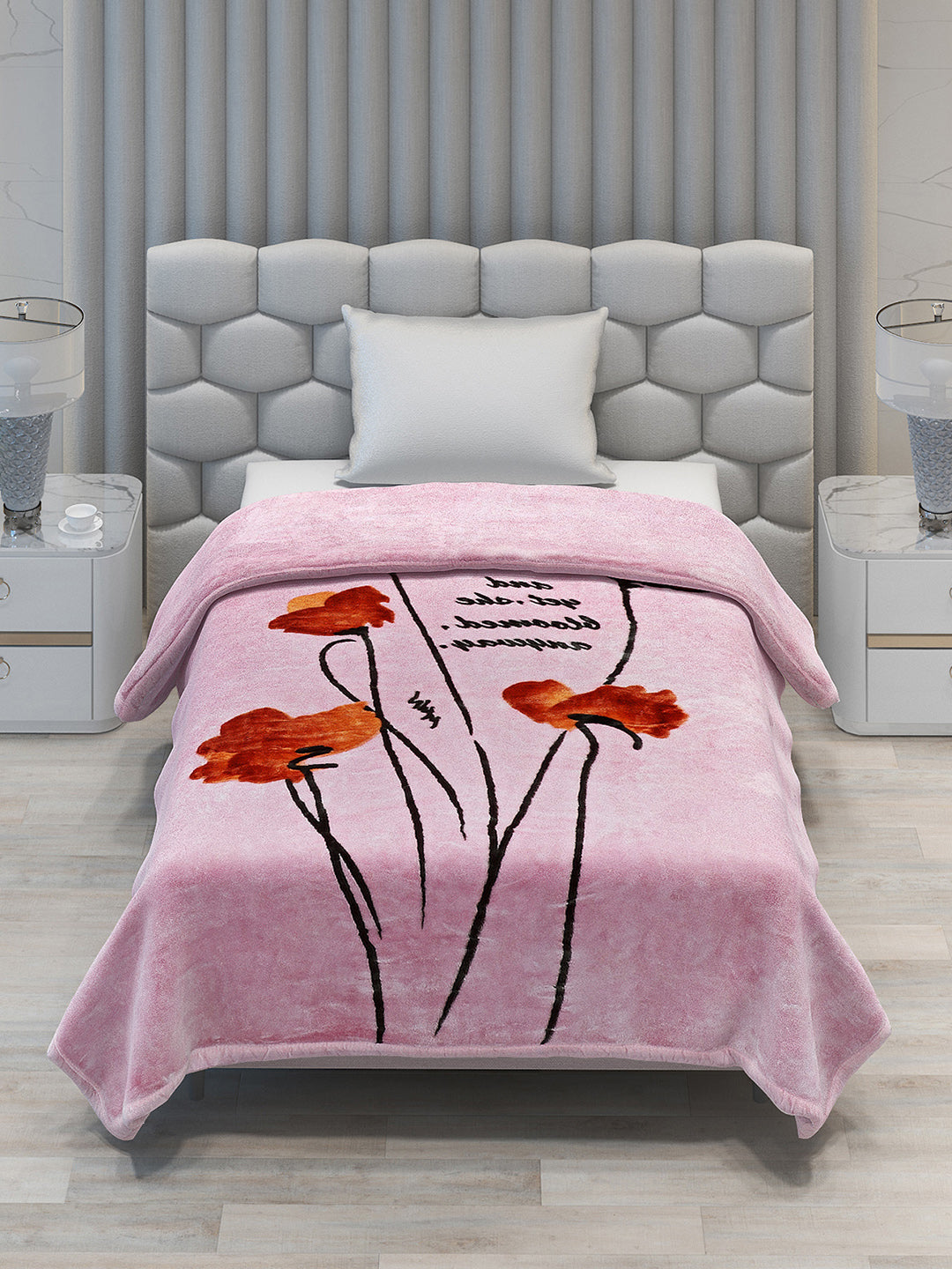 Printed Single Bed Blanket for Heavy Winter -1 Ply